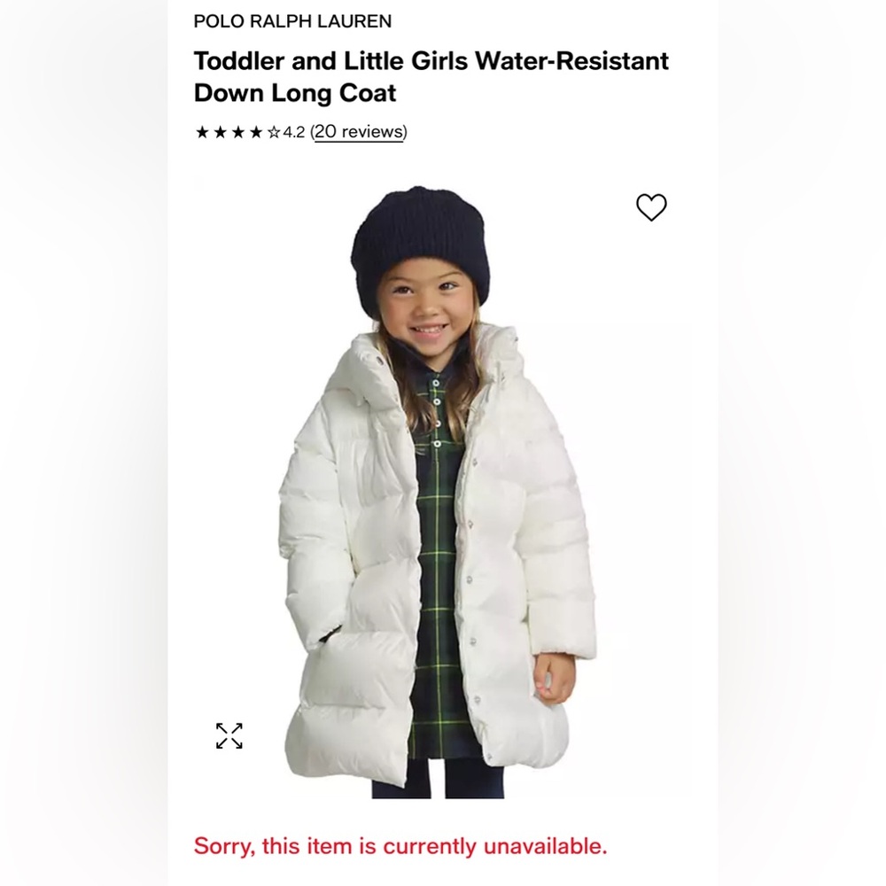 Polo Ralph Lauren toddler long coat 2T